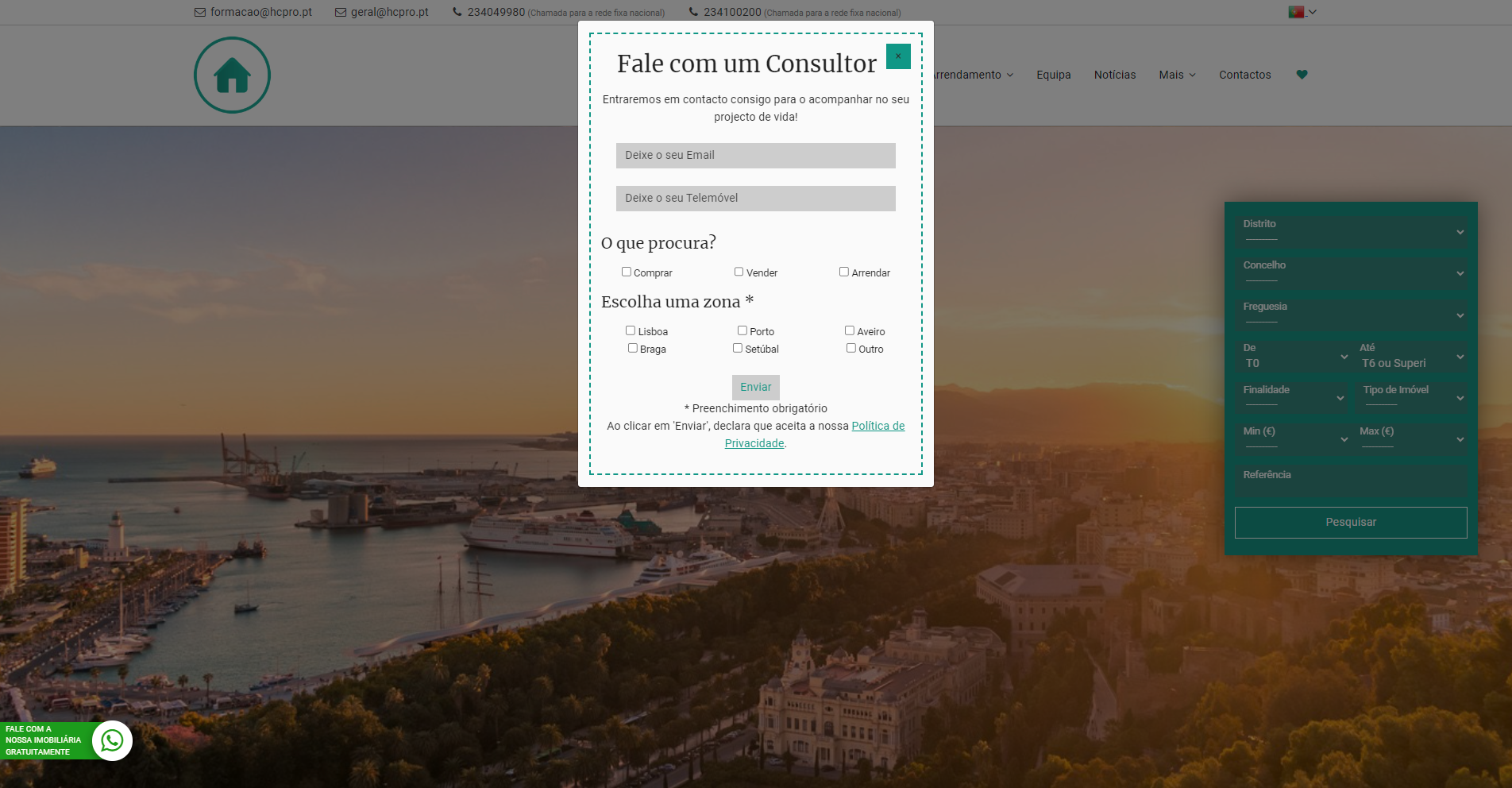 Demos dos websites